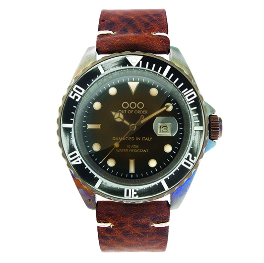 OUT OF ORDER Dark Brown Leather Strap